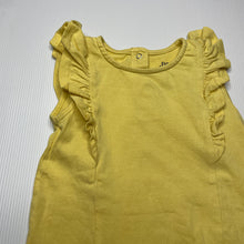 Load image into Gallery viewer, Girls F&amp;F, yellow cotton ruffle top, GUC, size 1,  