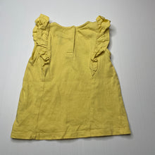 Load image into Gallery viewer, Girls F&amp;F, yellow cotton ruffle top, GUC, size 1,  