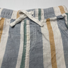 Load image into Gallery viewer, Boys Anko, striped linen/cotton shorts, elasticated, FUC, size 4,  