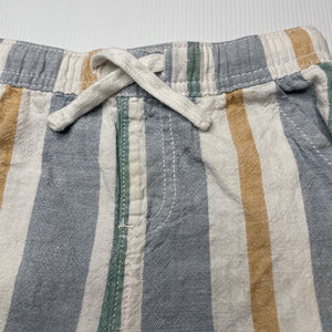 Boys Anko, striped linen/cotton shorts, elasticated, FUC, size 4,  