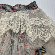 Load image into Gallery viewer, Girls PAPER WINGS, floral cotton &amp; lace skirt, elasticated, GUC, size 3,  