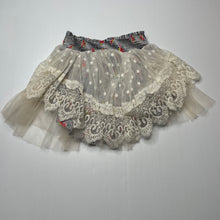 Load image into Gallery viewer, Girls PAPER WINGS, floral cotton &amp; lace skirt, elasticated, GUC, size 3,  