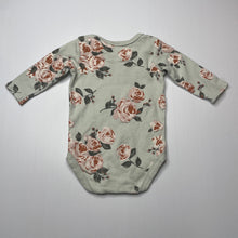 Load image into Gallery viewer, Girls Baby Berry, floral cotton bodysuit / romper, FUC, size 0,  