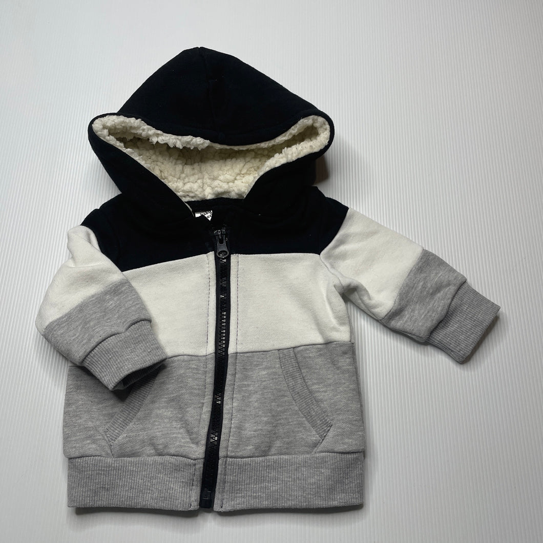 Boys Baby Berry, fleece lined zip hoodie sweater, GUC, size 00,  
