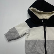 Load image into Gallery viewer, Boys Baby Berry, fleece lined zip hoodie sweater, GUC, size 00,  