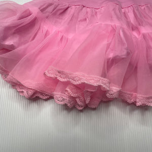 Girls pink, spliced party dress, GUC, size 1-2, L: 43cm