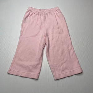 Girls Guess, pink cotton pants / bottoms, elasticated, EUC, size 6 months,  