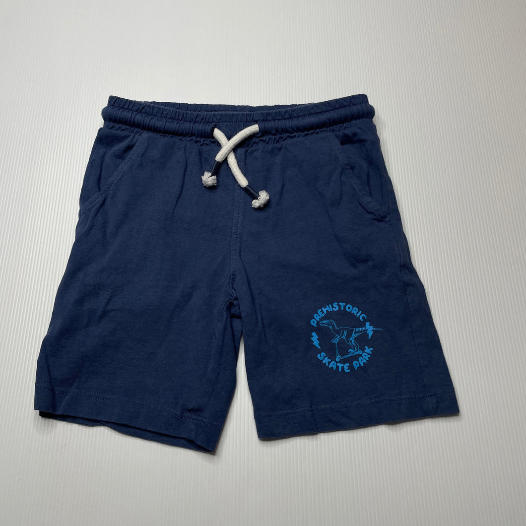 Boys KID, organic cotton shorts, elasticated, dinosaur, GUC, size 5,  