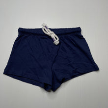 Load image into Gallery viewer, Girls Favourites, navy Aust cotton shorts, elasticated, EUC, size 3,  