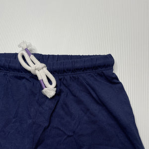 Girls Favourites, navy Aust cotton shorts, elasticated, EUC, size 3,  