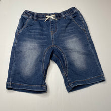 Load image into Gallery viewer, Boys Cotton On, stretch knit denim shorts, elasticated, GUC, size 6,  