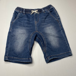 Boys Cotton On, stretch knit denim shorts, elasticated, GUC, size 6,  