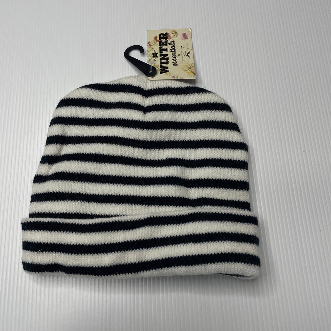 unisex AUSTWIDE, knitted striped hat / beanie, NEW, size 4-6,  