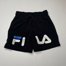 Load image into Gallery viewer, Boys FILA, black sports / activewear shorts, elasticated, GUC, size 4,  