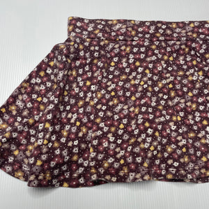Girls Anko, floral cotton skirt, built-in shorts, elasticated, GUC, size 3,  