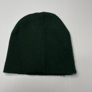 unisex School Zone, dark green knitted hat / beanie, EUC, size 3-6,  