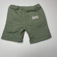 Load image into Gallery viewer, Boys Dymples, green stretch cotton shorts, elasticated, EUC, size 1,  