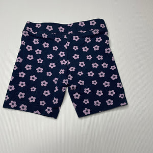 Girls Anko, navy floral bike shorts, elasticated, EUC, size 4,  