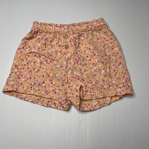 Girls Dymples, floral cotton shorts, elasticated, EUC, size 2,  