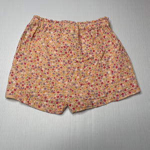 Girls Dymples, floral cotton shorts, elasticated, EUC, size 2,  