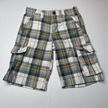 Load image into Gallery viewer, Boys Cherokee, checked cotton cargo shorts, adjustable, GUC, size 8,  