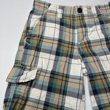 Load image into Gallery viewer, Boys Cherokee, checked cotton cargo shorts, adjustable, GUC, size 8,  