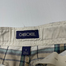 Load image into Gallery viewer, Boys Cherokee, checked cotton cargo shorts, adjustable, GUC, size 8,  