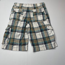 Load image into Gallery viewer, Boys Cherokee, checked cotton cargo shorts, adjustable, GUC, size 8,  