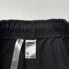 Load image into Gallery viewer, Boys Anko, grey school cargo shorts, elasticated, GUC, size 12,  