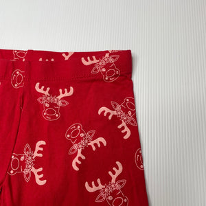 Girls Mango, red Christmas stretchy bike shorts, EUC, size 3,  