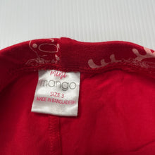 Load image into Gallery viewer, Girls Mango, red Christmas stretchy bike shorts, EUC, size 3,  