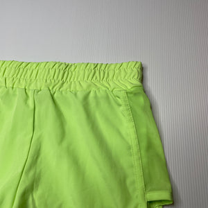 Girls Elite Action Sports, lined green sports shorts, elasticated, EUC, size 7,  