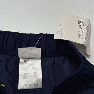 Boys B Collection, navy board shorts, elasticated, NEW, size 7,  