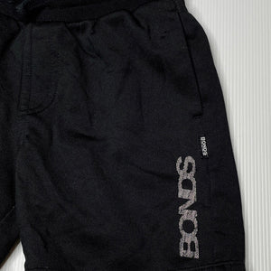 unisex Bonds, black casual shorts, elasticated, GUC, size 4,  