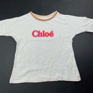 Girls Chloe, cotton / modal long sleeve top, light mark right cuff, FUC, size 6,  