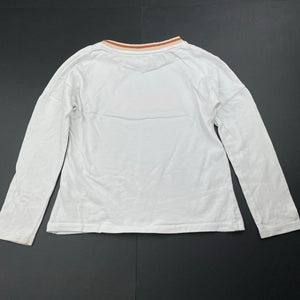 Girls Chloe, cotton / modal long sleeve top, light mark right cuff, FUC, size 6,  