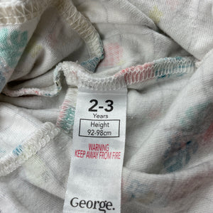 Girls George, cotton casual dress, FUC, size 2-3, L: 52cm