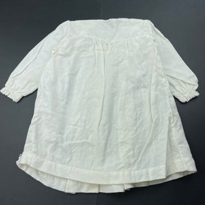 Girls VIYELLA, vintage wool / cotton smocked dress, slight discolouration, FUC, size 0, L: 41cm