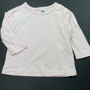 Girls Kids & Co, pink stripe cotton long sleeve top, GUC, size 00,  