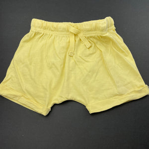 unisex Baby Berry, yellow cotton shorts, elasticated, FUC, size 1,  