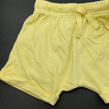 Load image into Gallery viewer, unisex Baby Berry, yellow cotton shorts, elasticated, FUC, size 1,  