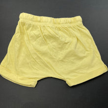 Load image into Gallery viewer, unisex Baby Berry, yellow cotton shorts, elasticated, FUC, size 1,  