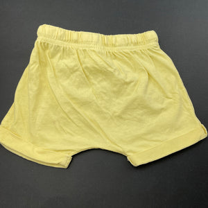 unisex Baby Berry, yellow cotton shorts, elasticated, FUC, size 1,  