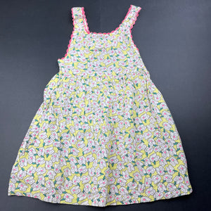 Girls Seed, floral viscose summer dress, FUC, size 1-2, L: 50cm