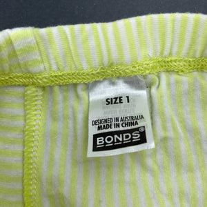 unisex Bonds, striped stretchy leggings / bottoms, FUC, size 1,  