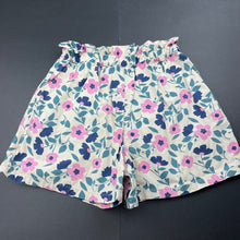 Load image into Gallery viewer, Girls Uniqlo, floral cotton shorts, elasticated, FUC, size 7-8,  