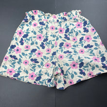 Load image into Gallery viewer, Girls Uniqlo, floral cotton shorts, elasticated, FUC, size 7-8,  