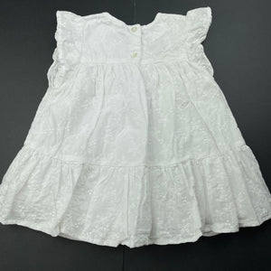 Girls Anko, lined embroidered cotton dress, FUC, size 0, L: 36cm