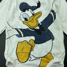 Load image into Gallery viewer, unisex H&amp;M, Disney Donald Duck cotton romper, light mark on sleeve, FUC, size 00,  