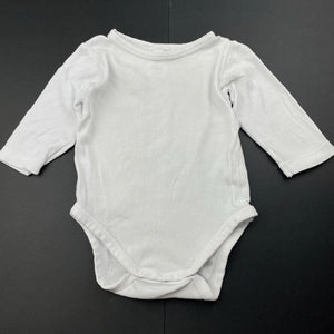 unisex Target, white cotton bodysuit / romper, GUC, size 00,  